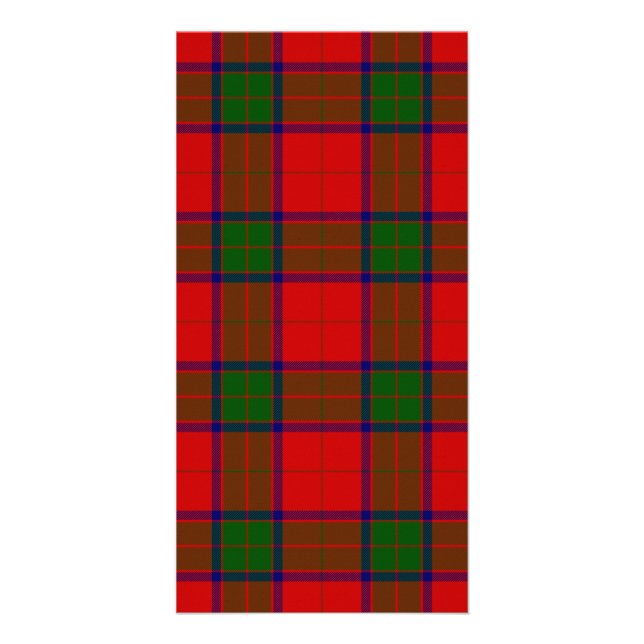 Robertson tartan red green plaid card (Front)