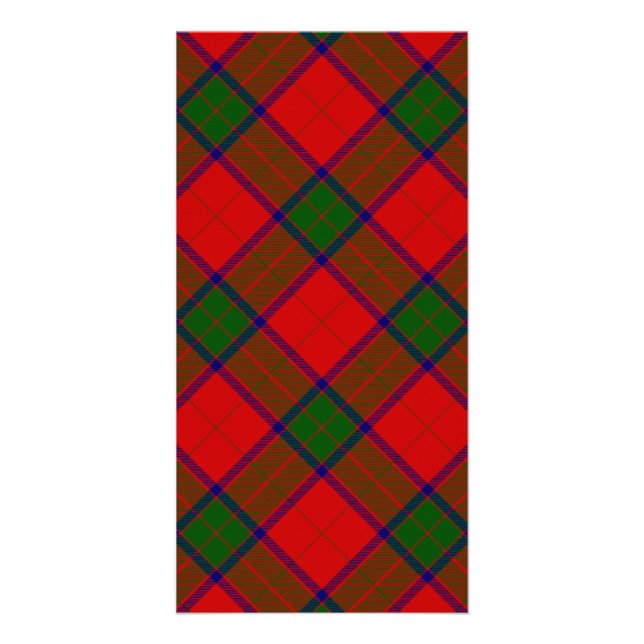 Robertson tartan red green plaid card (Front)