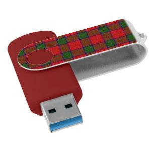 Robertson tartan red green plaid flash drive