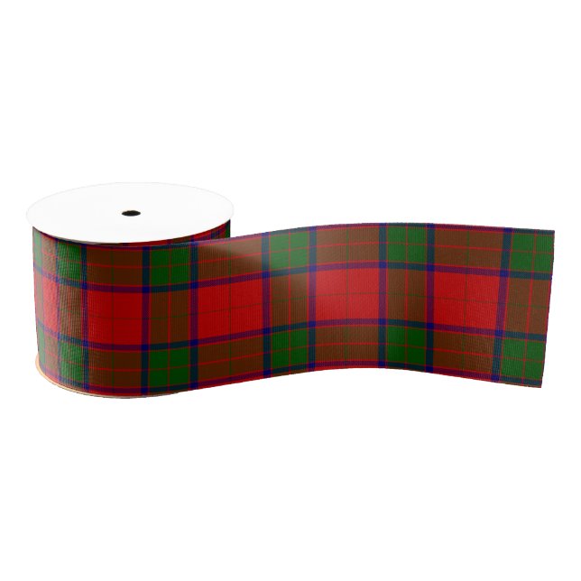 Robertson tartan red green plaid grosgrain ribbon (Spool)