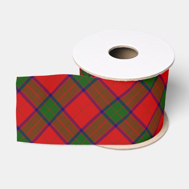 Robertson tartan red green plaid grosgrain ribbon (Spool)