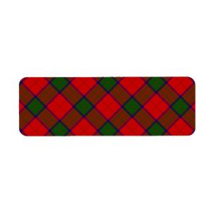 Robertson tartan red green plaid label