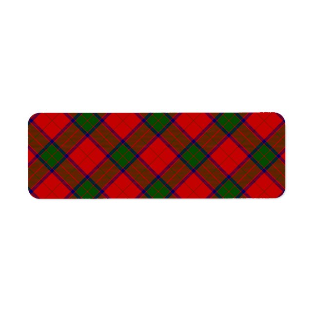 Robertson tartan red green plaid label (Front)