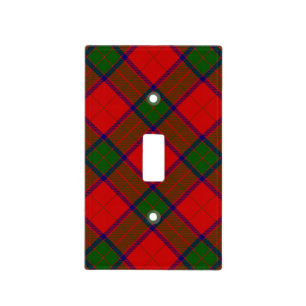 Robertson tartan red green plaid light switch cover