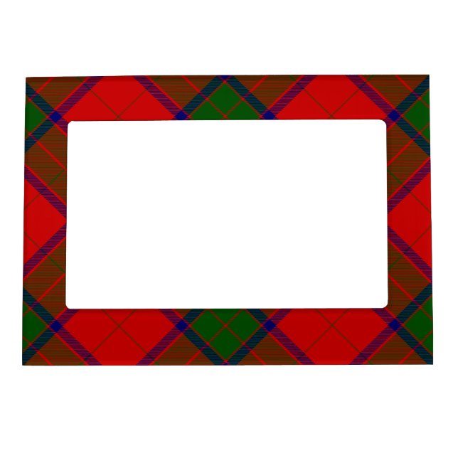 Robertson tartan red green plaid magnetic picture frame (Front)