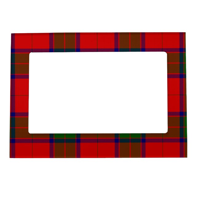 Robertson tartan red green plaid magnetic picture frame (Front)