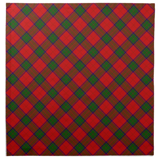 Robertson tartan red green plaid napkin (Front)