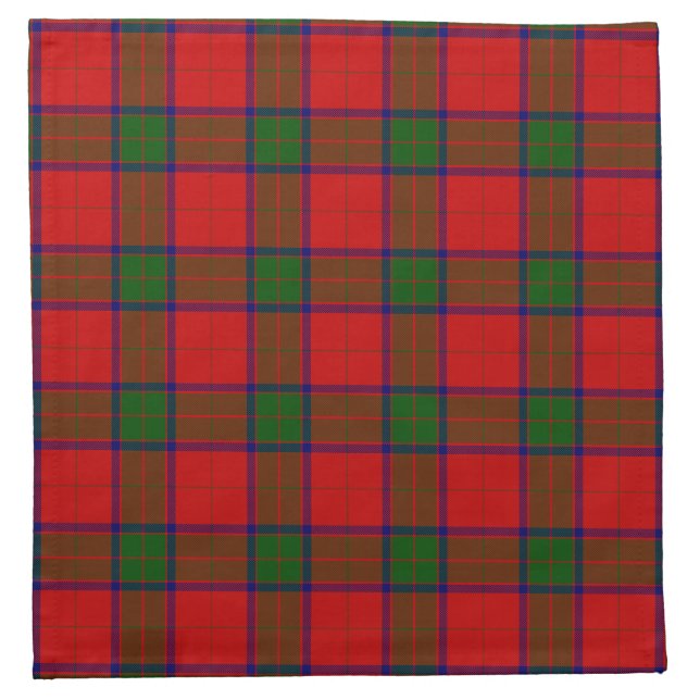 Robertson tartan red green plaid napkin (Front)