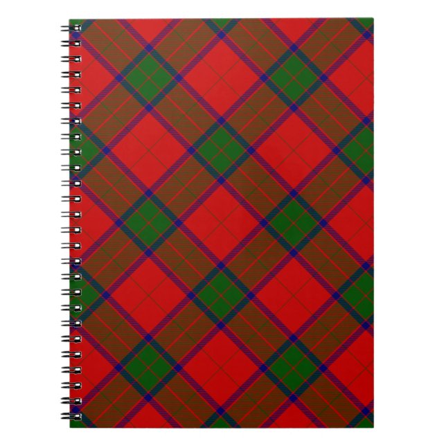 Robertson tartan red green plaid notebook (Front)