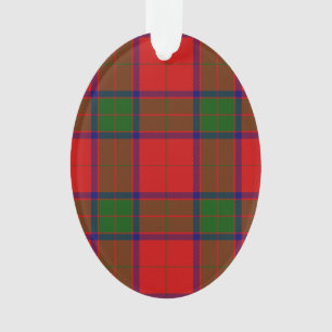 Robertson tartan red green plaid ornament