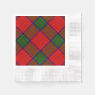Robertson tartan red green plaid paper napkins