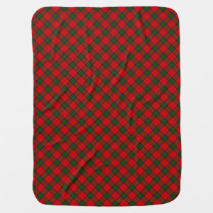 Robertson tartan red green plaid receiving blanket