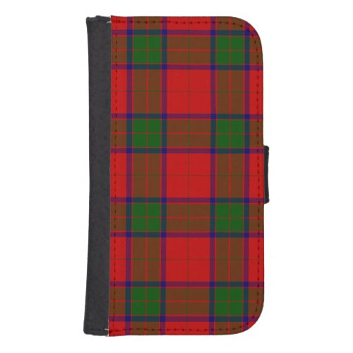 Robertson tartan red green plaid galaxy s4 wallet case