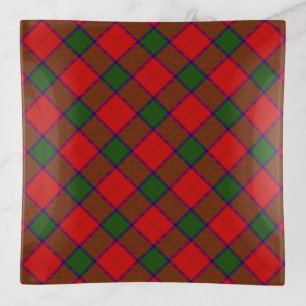 Robertson tartan red green plaid trinket tray