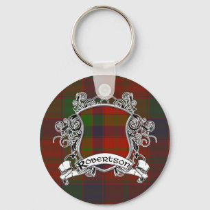 Robertson Tartan Shield Keychain