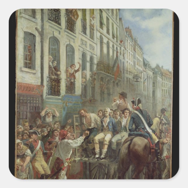 Robespierre  and Saint-Just Square Sticker (Front)