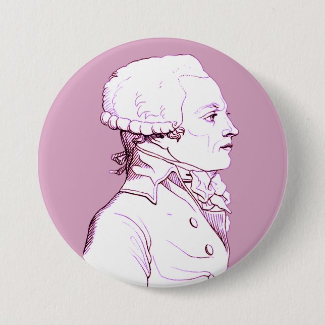 Robespierre profile in Rose Button (Front)