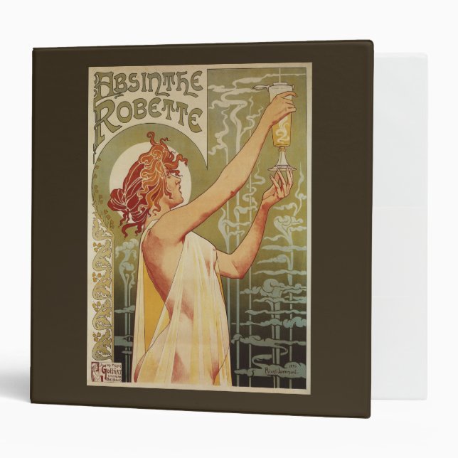 Robette Absinthe Advertisement Poster 3 Ring Binder (Front/Inside)