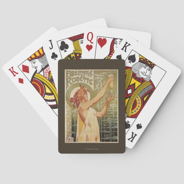 Robette Absinthe Advertisement Poster Poker Cards (Back)