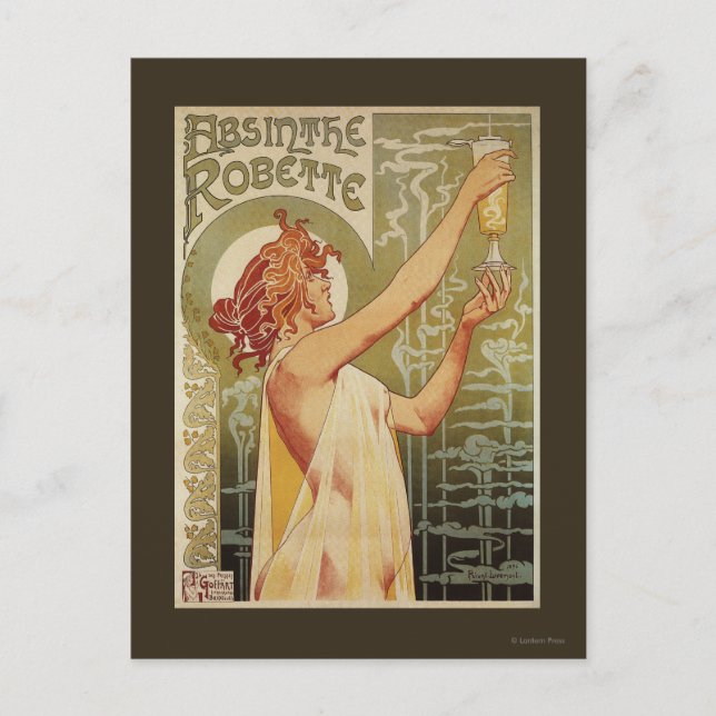 Robette Absinthe Advertisement Poster Postcard (Front)
