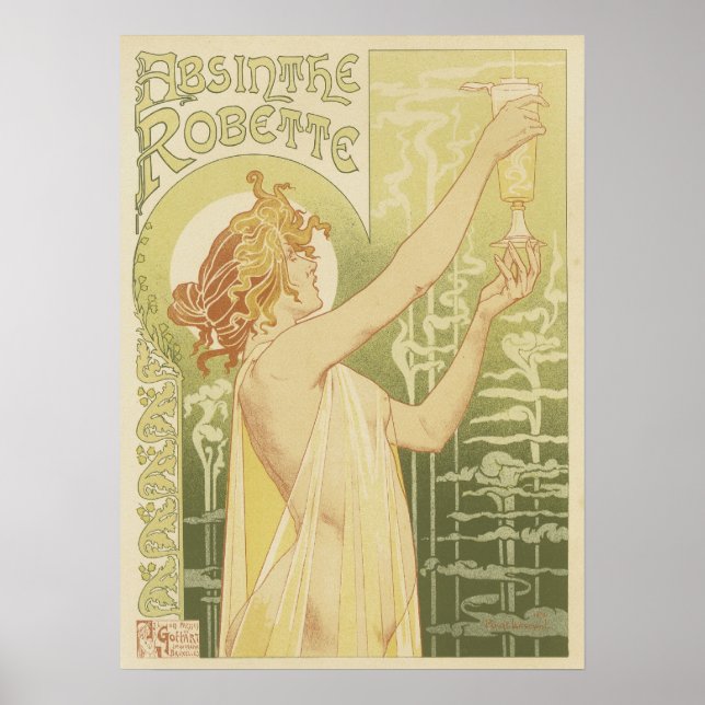 Robette Absinthe - Art Nouveau Poster (Front)