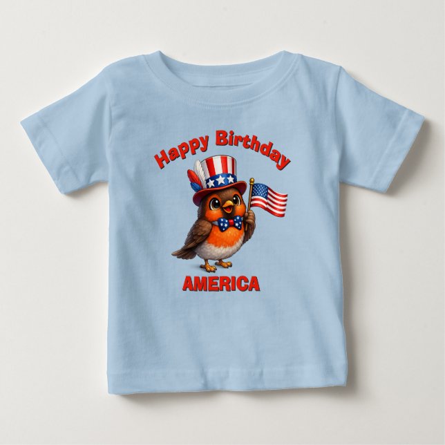 Robin (4n) Patriotic Kid T-Shirt (Front)