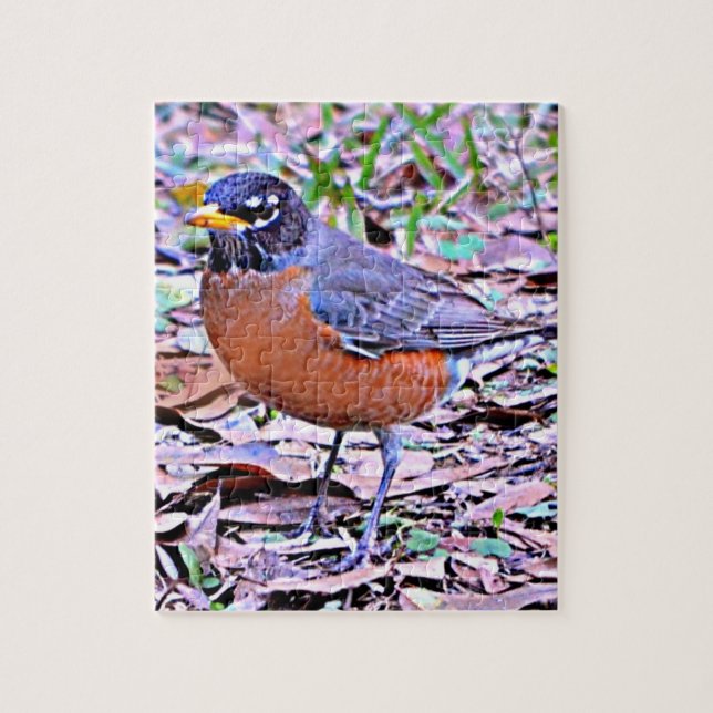 Robin (American Robin) Jigsaw Puzzle (Vertical)