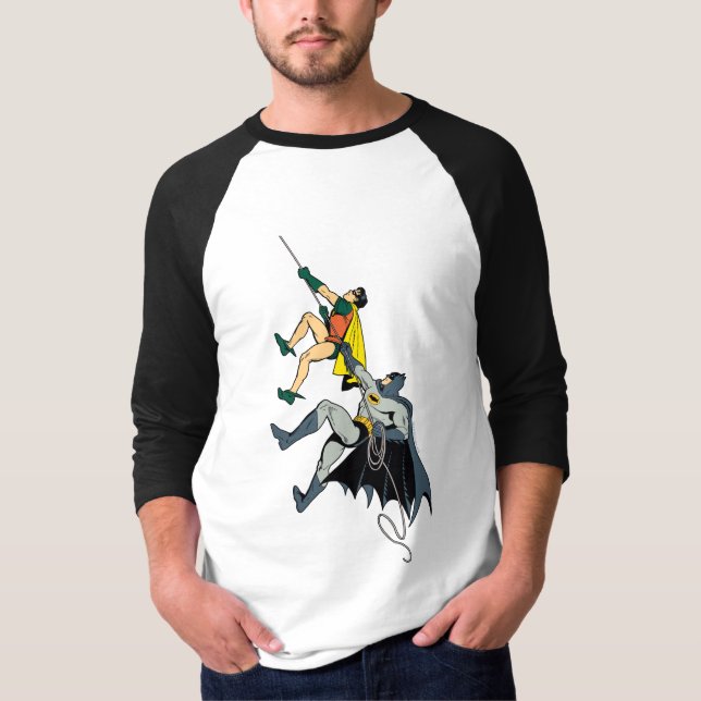 Robin And Batman Climb T-Shirt (Front)