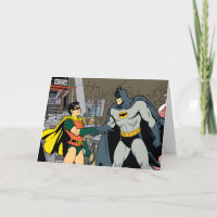 Robin And Batman Handshake Card