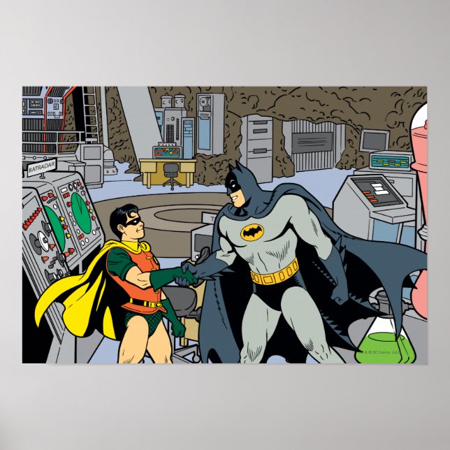 Robin And Batman Handshake Poster (Front)