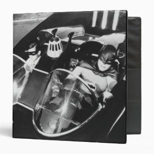 Robin and Batman in Batmobile 3 Ring Binder