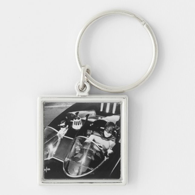 Robin and Batman in Batmobile Keychain (Front)