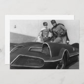 Robin and Batman Standing in Batmobile (Front/Back)