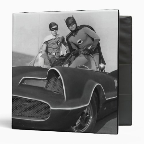 Robin and Batman Standing in Batmobile Binder