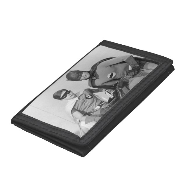 Robin and Batman Standing in Batmobile Tri-fold Wallet (Bottom)