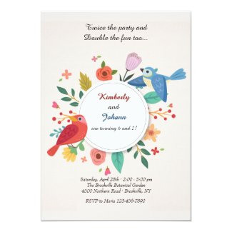 Robin and Blue Jay Invitation