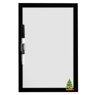 Robin And Colorful Presents Under Christmas Tree Dry Erase Board