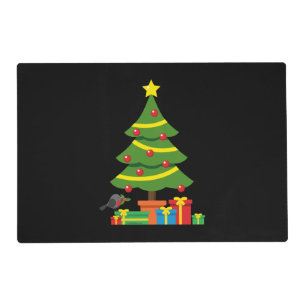 Robin And Colorful Presents Under Christmas Tree Placemat