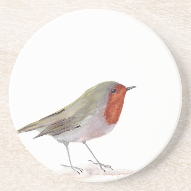 Robin bird drink coaster (Front)