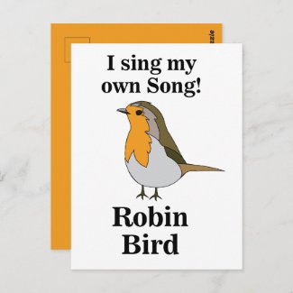 Robin Bird Funny Quote Postcard