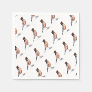 Robin Bird in Hat Napkins