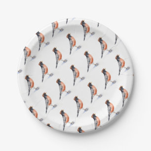 Robin Bird in Hat Paper Plates