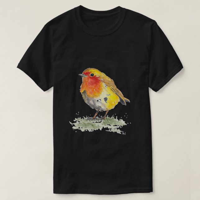 Robin Bird  Motif,  Print Gift bbq season  T-Shirt (Design Front)