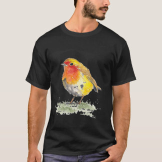 Robin Bird Motif, Print Gift bbq season T-Shirt