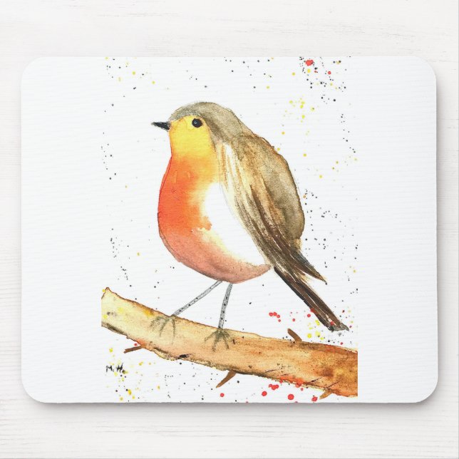 Robin bird mouse pad (Front)