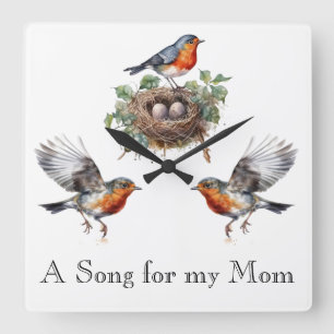 Robin Bird Wall Clock