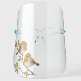 Robin Birds Face Shield