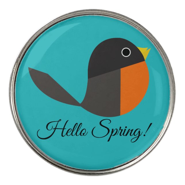 Robin Birds  Golf Ball Marker (Front)