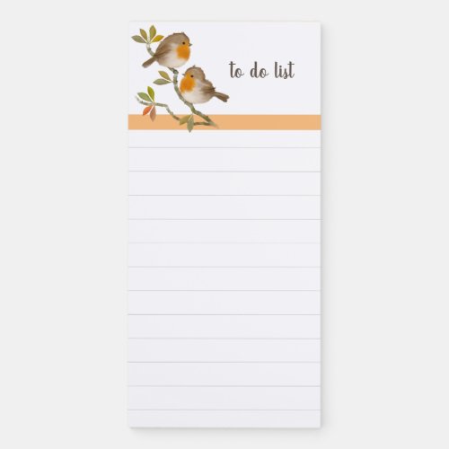 Robin Birds Magnetic Notepad