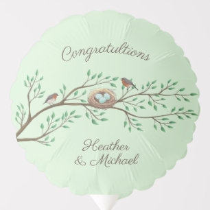 Robin Birds Nest Eggs Spring Baby Shower Balloon